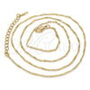 Oro Laminado Basic Necklace, Gold Filled Style Singapore Design, Polished, Golden Finish, 04.65.0184.18 (01 MM Thickness, 18 Inches Length)