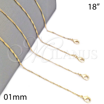 Gold Filled Gold-Filled Singapore Necklace 04.65.0184.18 for wholesale, main product view