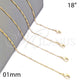 Oro Laminado Basic Necklace, Gold Filled Style Singapore Design, Polished, Golden Finish, 04.65.0184.18 (01 MM Thickness, 18 Inches Length)