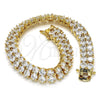 Oro Laminado Tennis Bracelet, Gold Filled Style with White Cubic Zirconia, Polished, Golden Finish, 03.284.0016.09 (10 MM Thickness, 9 Inches Length)