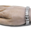 Rhodium Gold Filled Tennis Bracelet, with White Cubic Zirconia, Polished, Rhodium Finish, 03.284.0016.1.09 (10 MM Thickness, 9 Inches Length)