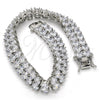 White Gold Filled Bracelet — Tennis Bracelet with White Cubic Zirconia Polished 03. — alternate product view — SKU 121487 | Oro Laminado Blanco brazalete — Tennis Bracelet with blanco Cubic Zirconia pulido 03. — SKU 121487