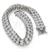 Rhodium Gold Filled Tennis Bracelet, with White Cubic Zirconia, Polished, Rhodium Finish, 03.284.0016.1.09 (10 MM Thickness, 9 Inches Length)