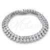 Rhodium Gold Filled Tennis Bracelet, with White Cubic Zirconia, Polished, Rhodium Finish, 03.284.0016.1.09 (10 MM Thickness, 9 Inches Length)