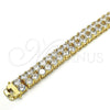 Oro Laminado Tennis Bracelet, Gold Filled Style with White Cubic Zirconia, Polished, Golden Finish, 03.284.0017.08 (12 MM Thickness, 8 Inches Length)