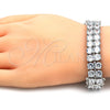 Rhodium Gold Filled Tennis Bracelet, with White Cubic Zirconia, Polished, Rhodium Finish, 03.284.0017.1.08 (12 MM Thickness, 8 Inches Length)