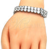 White Gold Filled Bracelet — Tennis Bracelet with White Cubic Zirconia Polished 03. — alternate product view — SKU 121489 | Oro Laminado Blanco brazalete — Tennis Bracelet with blanco Cubic Zirconia pulido 03. — SKU 121489