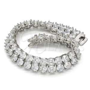 White Gold Filled Bracelet — Tennis Bracelet with White Cubic Zirconia Polished 03. — main product view — SKU 121489 | Oro Laminado Blanco brazalete — Tennis Bracelet with blanco Cubic Zirconia pulido 03. — SKU 121489