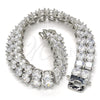 White Gold Filled Bracelet — Tennis Bracelet with White Cubic Zirconia Polished 03. — alternate product view — SKU 121489 | Oro Laminado Blanco brazalete — Tennis Bracelet with blanco Cubic Zirconia pulido 03. — SKU 121489