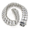 Rhodium Gold Filled Tennis Bracelet, with White Cubic Zirconia, Polished, Rhodium Finish, 03.284.0017.1.08 (12 MM Thickness, 8 Inches Length)