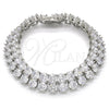 White Gold Filled Bracelet — Tennis Bracelet with White Cubic Zirconia Polished 03. — alternate product view — SKU 121489 | Oro Laminado Blanco brazalete — Tennis Bracelet with blanco Cubic Zirconia pulido 03. — SKU 121489