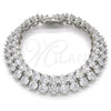 Rhodium Gold Filled Tennis Bracelet, with White Cubic Zirconia, Polished, Rhodium Finish, 03.284.0017.1.08 (12 MM Thickness, 8 Inches Length)