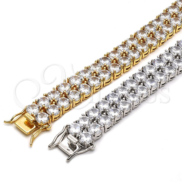 White Gold Filled Bracelet — Tennis Bracelet with White Cubic Zirconia Polished 03. — alternate product view — SKU 121489 | Oro Laminado Blanco brazalete — Tennis Bracelet with blanco Cubic Zirconia pulido 03. — SKU 121489
