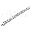 Rhodium Plated Fancy Necklace, with White Cubic Zirconia, Polished, Rhodium Finish, 04.284.0005.1.18 (06 MM Thickness, 18 Inches Length)