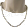 Oro Laminado Fancy Necklace, Gold Filled Style with White Cubic Zirconia, Polished, Golden Finish, 04.284.0005.24 (06 MM Thickness, 24 Inches Length)