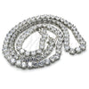 Rhodium Gold Filled Fancy Necklace, with White Cubic Zirconia, Polished, Rhodium Finish, 04.284.0005.1.24 (06 MM Thickness, 24 Inches Length)