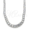 Rhodium Gold Filled Fancy Necklace, with White Cubic Zirconia, Polished, Rhodium Finish, 04.284.0005.1.24 (06 MM Thickness, 24 Inches Length)