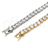 Rhodium Gold Filled Fancy Necklace, with White Cubic Zirconia, Polished, Rhodium Finish, 04.284.0005.1.24 (06 MM Thickness, 24 Inches Length)