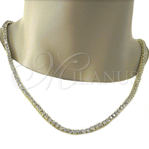 Gold Filled Necklace — Fancy Necklace with White Cubic Zirconia Polished 04. — main product view — SKU 121496 | Oro Laminado collar — elegante Necklace with blanco Cubic Zirconia pulido 04. — SKU 121496