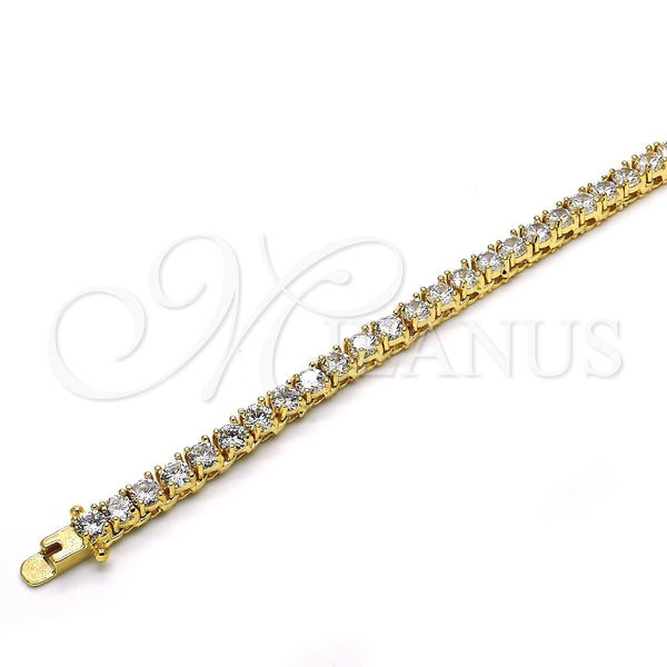 Gold Filled Necklace — Fancy Necklace with White Cubic Zirconia Polished 04. — alternate product view — SKU 121496 | Oro Laminado collar — elegante Necklace with blanco Cubic Zirconia pulido 04. — SKU 121496