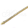 Oro Laminado Fancy Necklace, Gold Filled Style with White Cubic Zirconia, Polished, Golden Finish, 04.284.0006.24 (04 MM Thickness, 24 Inches Length)