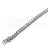 Rhodium Plated Fancy Necklace, with White Cubic Zirconia, Polished, Rhodium Finish, 04.284.0006.1.24 (04 MM Thickness, 24 Inches Length)