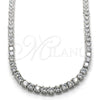 Rhodium Gold Filled Fancy Necklace, with White Cubic Zirconia, Polished, Rhodium Finish, 04.284.0006.1.24 (04 MM Thickness, 24 Inches Length)