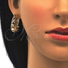 Oro Laminado Earring and Pendant Adult Set, Gold Filled Style Polished, Golden Finish, 10.163.0006