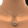 Oro Laminado Earring and Pendant Adult Set, Gold Filled Style Polished, Tricolor, 10.163.0006.1