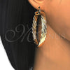 Oro Laminado Large Hoop, Gold Filled Style Twist Design, Polished, Golden Finish, 02.261.0046.60