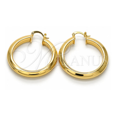 Oro Laminado Medium Hoop, Gold Filled Style Polished, Golden Finish, 02.261.0050.40