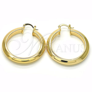 Gold Filled Hoop Earrings — Medium Hoop Polished 02. — main product view — SKU 121717 | Oro Laminado aretes de aro — Medium Hoop pulido 02. — SKU 121717