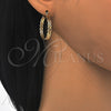Oro Laminado Small Hoop, Gold Filled Style Twist Design, Polished, Golden Finish, 02.261.0064.25
