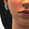 Rhodium Gold Filled Earring and Pendant Adult Set, with White Cubic Zirconia, Polished, Rhodium Finish, 10.217.0006