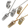 Rhodium Gold Filled Earring and Pendant Adult Set, with White Cubic Zirconia, Polished, Rhodium Finish, 10.217.0006
