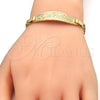 Oro Laminado ID Bracelet, Gold Filled Style Polished, Golden Finish, 03.63.1899.07 (03 MM Thickness, 1 Inches Length)