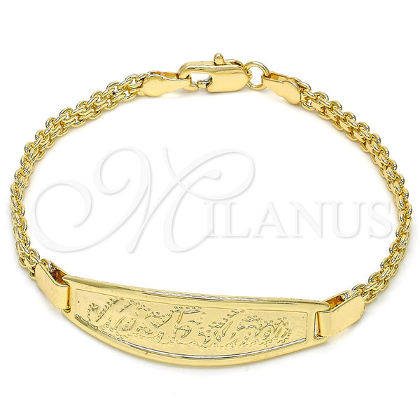 Gold Filled Bracelet — ID Bracelet Polished 03.63. 03 MM Thickness 1 — main product view — SKU 121841 | Oro Laminado brazalete — ID Bracelet pulido 03.63. 03 MM Thickness 1 — SKU 121841