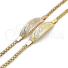 Oro Laminado ID Bracelet, Gold Filled Style Polished, Golden Finish, 03.63.1899.07 (03 MM Thickness, 1 Inches Length)