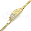 Oro Laminado ID Bracelet, Gold Filled Style Polished, Golden Finish, 03.63.1900.07 (03 MM Thickness, 1 Inches Length)