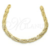Oro Laminado Basic Bracelet, Gold Filled Style Polished, Golden Finish, 03.145.0005.08 (05 MM Thickness, 8 Inches Length)