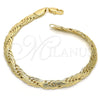Oro Laminado Basic Bracelet, Gold Filled Style Polished, Golden Finish, 03.145.0005.08 (05 MM Thickness, 8 Inches Length)