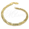 Oro Laminado Basic Bracelet, Gold Filled Style Polished, Golden Finish, 03.145.0005.08 (05 MM Thickness, 8 Inches Length)