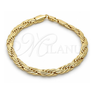 Oro Laminado Basic Bracelet, Gold Filled Style Polished, Golden Finish, 03.145.0005.08 (05 MM Thickness, 8 Inches Length)