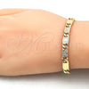 Oro Laminado Basic Bracelet, Gold Filled Style Polished, Golden Finish, 03.145.0007.08 (05 MM Thickness, 1 Inches Length)