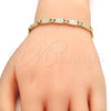 Oro Laminado Basic Bracelet, Gold Filled Style Polished, Golden Finish, 03.145.0007.08 (05 MM Thickness, 1 Inches Length)