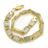 Oro Laminado Basic Bracelet, Gold Filled Style Polished, Golden Finish, 03.145.0007.08 (05 MM Thickness, 1 Inches Length)