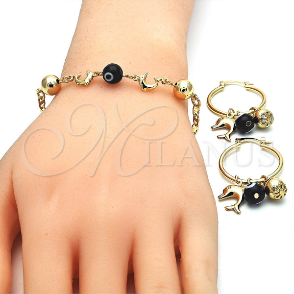 Gold Filled Ring — Necklace Bracelet and Earring Dolphin and Evil Eye — alternate product view — SKU 121934 | Oro Laminado anillo — Necklace Bracelet and Earring Dolphin and Evil Eye — SKU 121934
