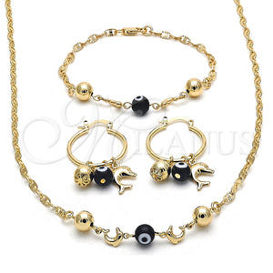 Gold Filled Ring — Necklace Bracelet and Earring Dolphin and Evil Eye — main product view — SKU 121934 | Oro Laminado anillo — Necklace Bracelet and Earring Dolphin and Evil Eye — SKU 121934