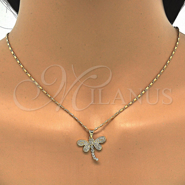 Gold Filled Ring — Earring and Pendant Adult Set Dragon-Fly Design with — alternate product view — SKU 121952 | Oro Laminado anillo — Earring and Pendant Adult Set Dragon-Fly diseño with — SKU 121952