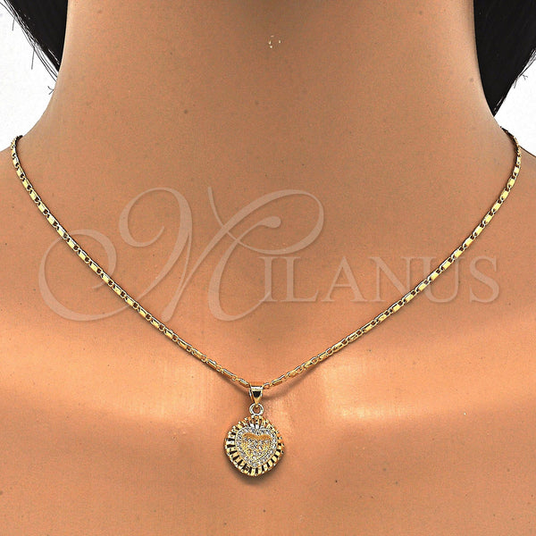 Gold Filled Ring — Earring and Pendant Adult Set Heart Design with — alternate product view — SKU 122000 | Oro Laminado anillo — Earring and Pendant Adult Set corazón diseño with — SKU 122000